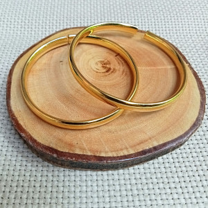 Round Brass Bangle (Thick)